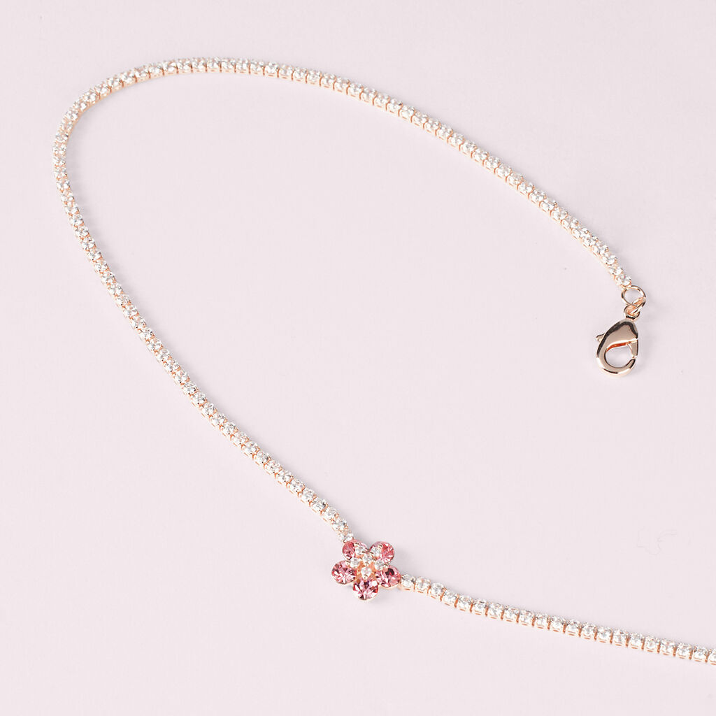 Collana Romantic Shine Ottone Rosa Cristallo - Collane Donna | Stroili