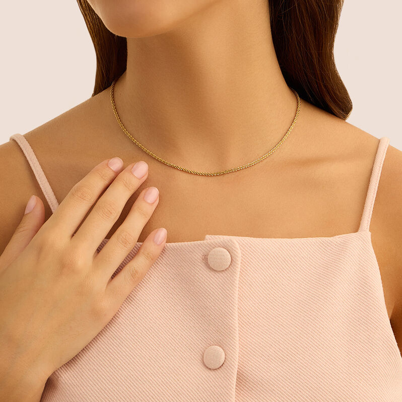 Catena Radiance Acciaio Dorato - Collane Catena Donna | Stroili