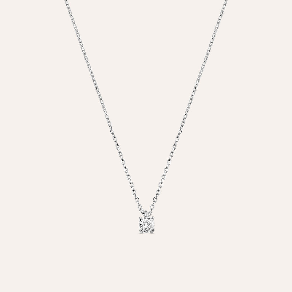 Collana Punto Luce Grace Oro Bianco Diamante