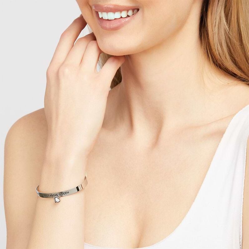 Bangle Lady Message Acciaio Cristallo - Bracciali Rigidi Donna | Stroili