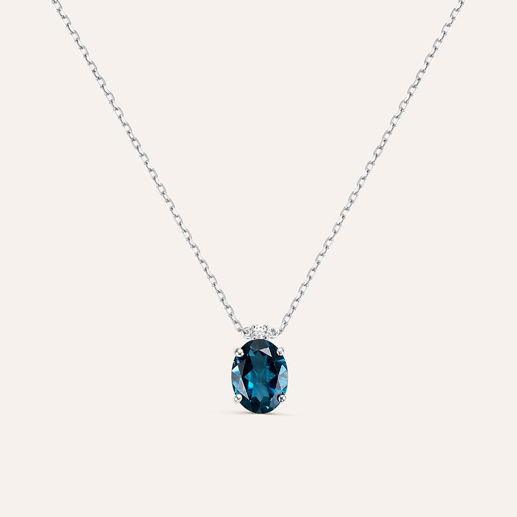 Collana Punto Luce Amélie Oro Bianco Topazio Cubic Zirconia - Collane Punto Luce Donna | Stroili