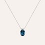 Collana Punto Luce Amélie Oro Bianco Topazio Cubic Zirconia