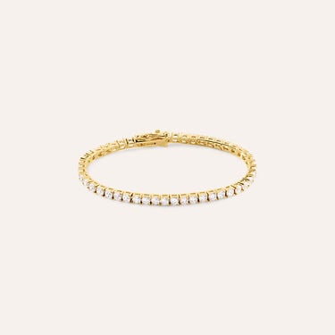Bracciale Tennis Silver Glow Argento Dorato Cubic Zirconia