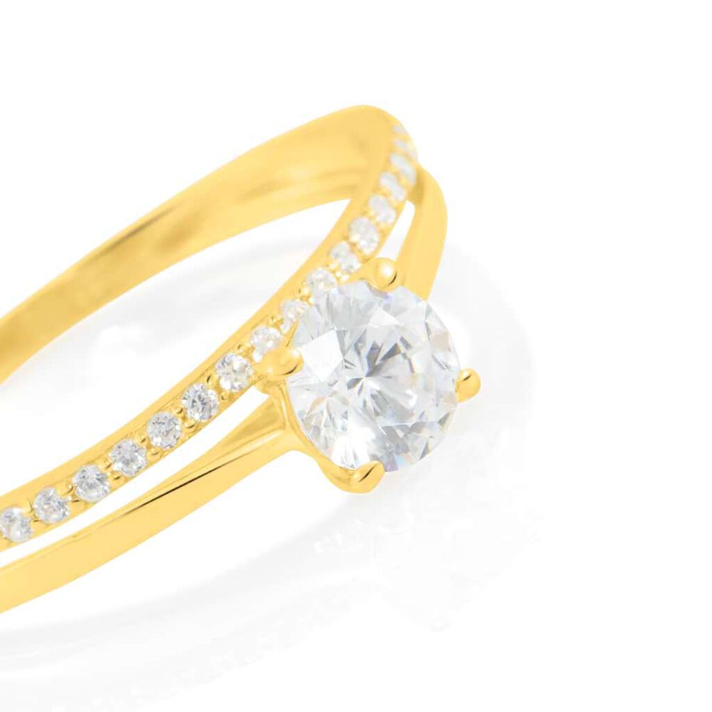 Anello Solitario Claire Oro Giallo Cubic Zirconia - Anelli con Pietre Donna | Stroili