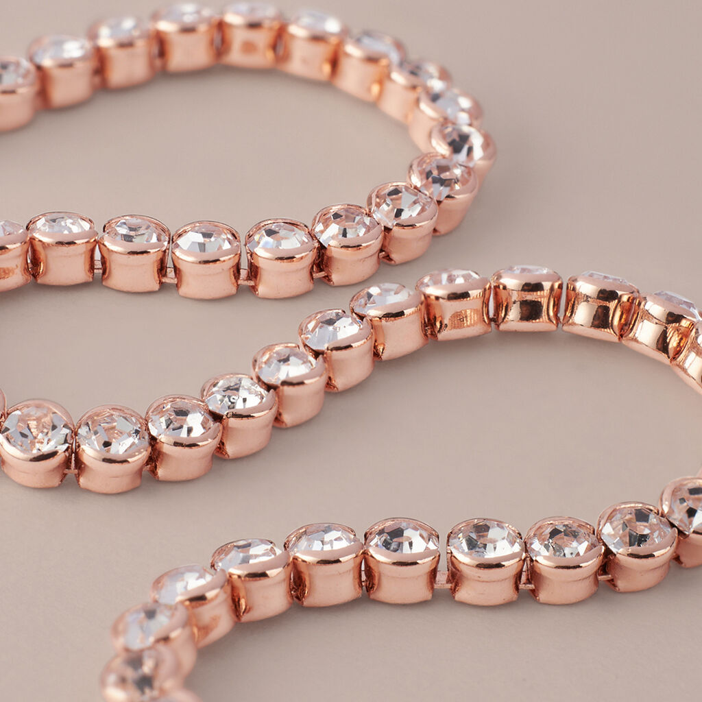 Collana Tennis Romantic Shine Metallo Rosa Cristallo - Collane Tennis Donna | Stroili
