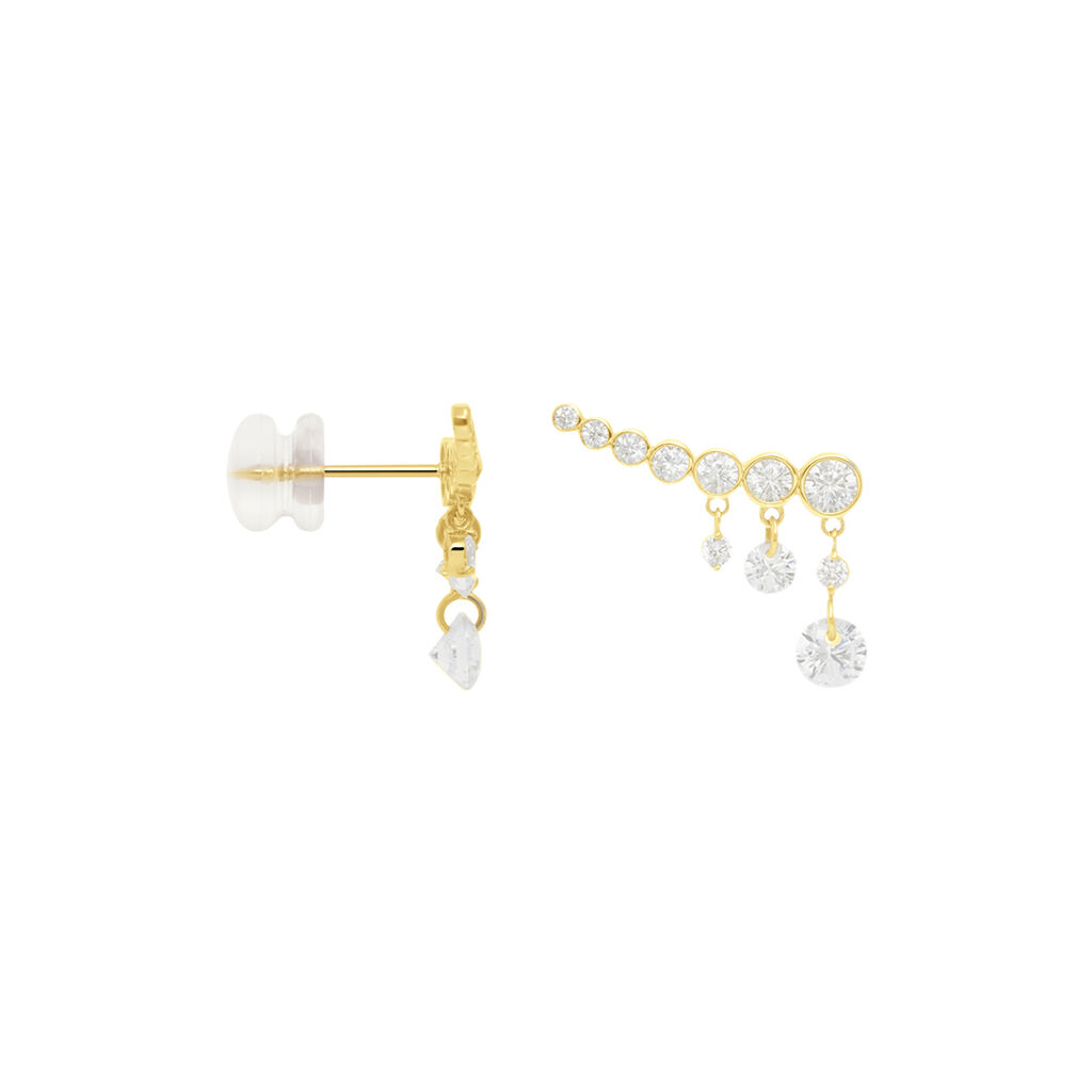 Orecchini Lobo Bon Ton Oro Giallo Cubic Zirconia -  Donna | Stroili