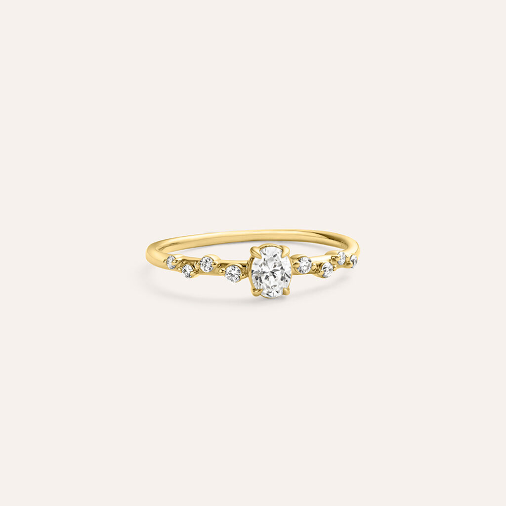 Anello Fantasia Diamade Glam Oro Giallo Diamante Lab-Grown - Anelli con Pietre Donna | Stroili