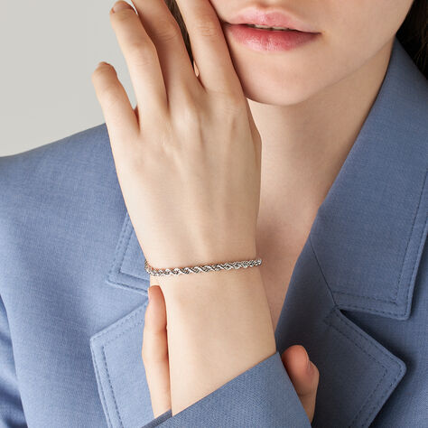 Bracciale Catena Colette Oro Bianco - Bracciali Donna | Stroili