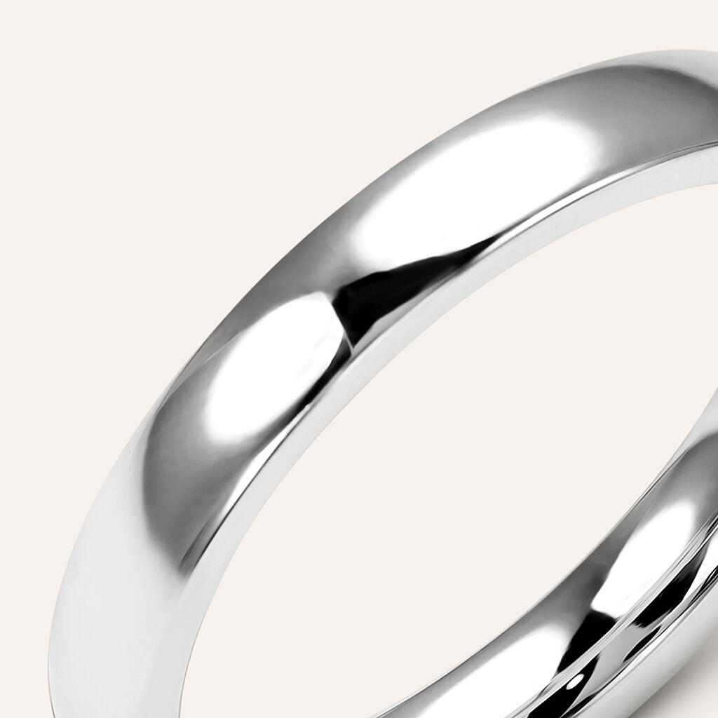 Fede Comoda Leggera Squadrata 3 mm Oro Bianco