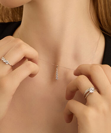 Collana Claire Oro Bianco Cubic Zirconia