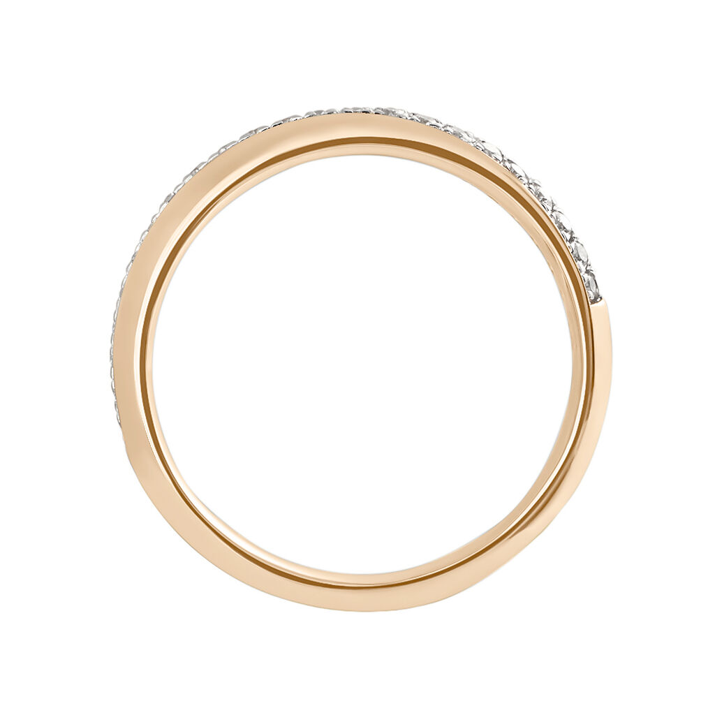 Fede Comoda Semi-eternity 3 mm Oro Rosa Diamante - Anelli con Incisione Donna | Stroili