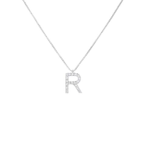 Collana Diamond Letters Oro Bianco Diamante - Collane Donna | Stroili