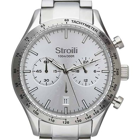 Orologio cronografo cinturino e cassa in acciaio silver - Orologi per Prima Comunione Uomo | Stroili