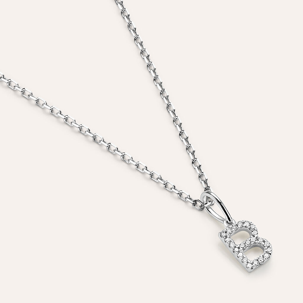 Pendente Sophia Oro Bianco Diamante - Ciondoli Donna | Stroili
