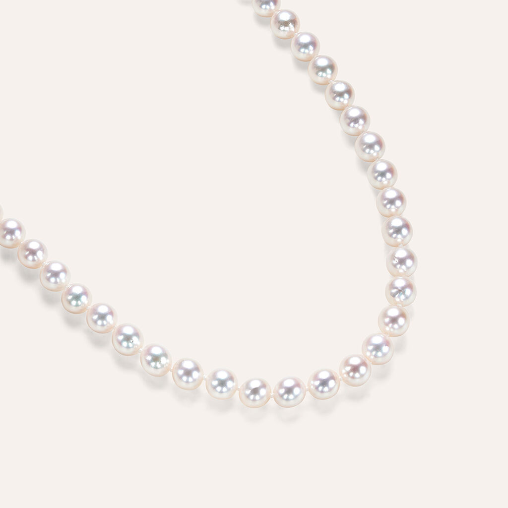 Collana Gabrielle Oro Bianco Perla Akoya - Collane Donna | Stroili