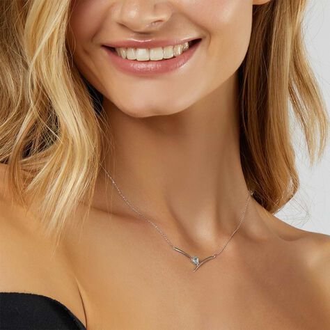 Collana Amélie Oro Bianco Topazio - Collane Donna | Stroili