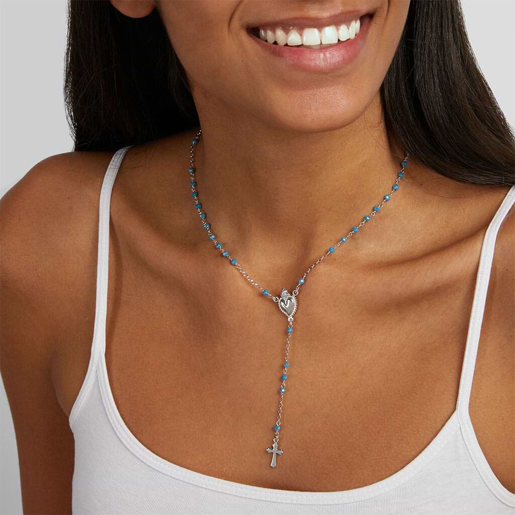 Collana Rosario Silver Soul Argento Rodiato Cristallo - Collane Rosario Donna | Stroili