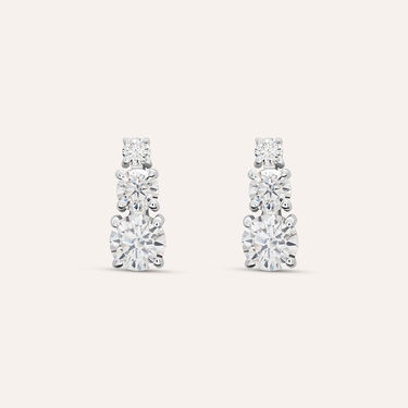 Orecchini Pendenti Trilogy Claire Oro Bianco Cubic Zirconia