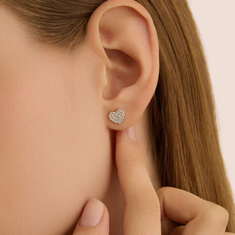 Orecchini Lobo Claire Oro Bianco Cubic Zirconia - Orecchini a Lobo Donna | Stroili