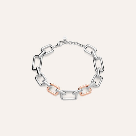 Bracciale Catena Lady Code Acciaio Bicolore Bianco / Rosa - Bracciali Donna | Stroili