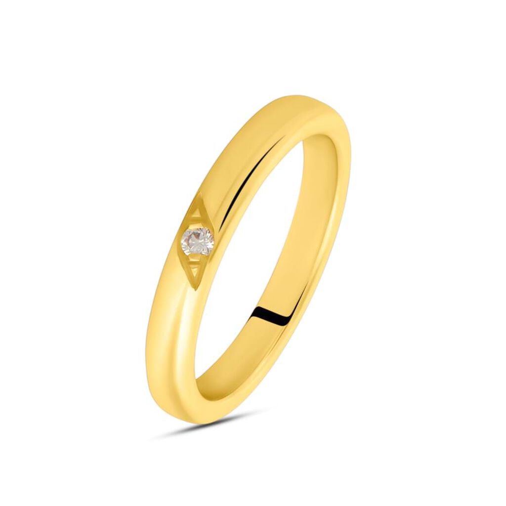 Fede Classica 3.1 mm Oro Giallo Diamante