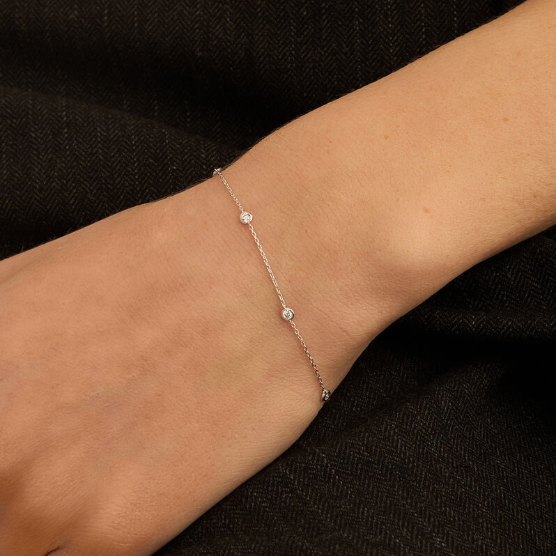 Bracciale Multi Punto Luce Claire Oro Bianco Cubic Zirconia - Bracciali Amicizia Donna | Stroili