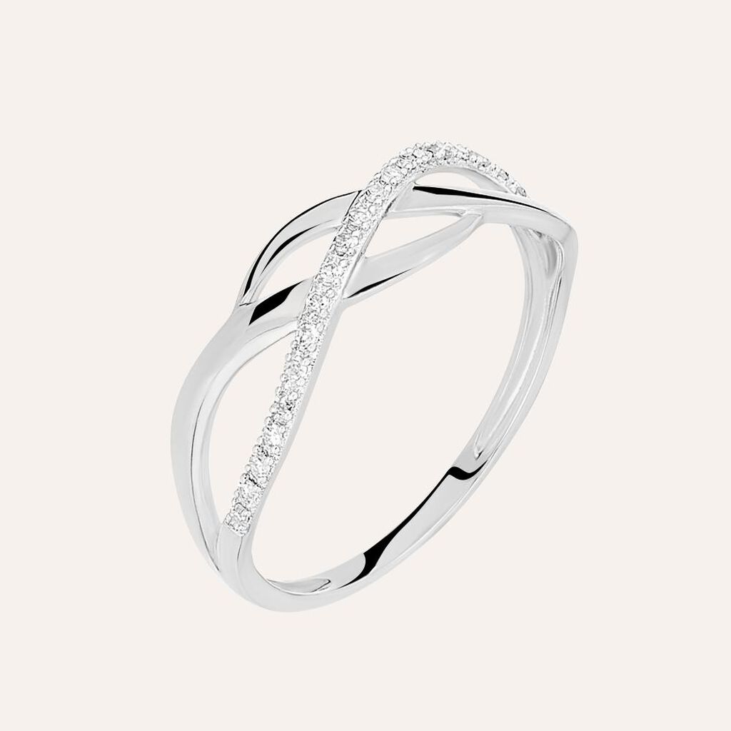 Anello Fascia Sophia Oro Bianco Diamante