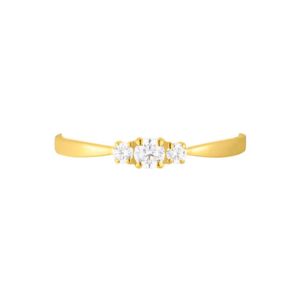 Anello Trilogy Claire Oro Giallo Cubic Zirconia - Anelli con Pietre Donna | Stroili