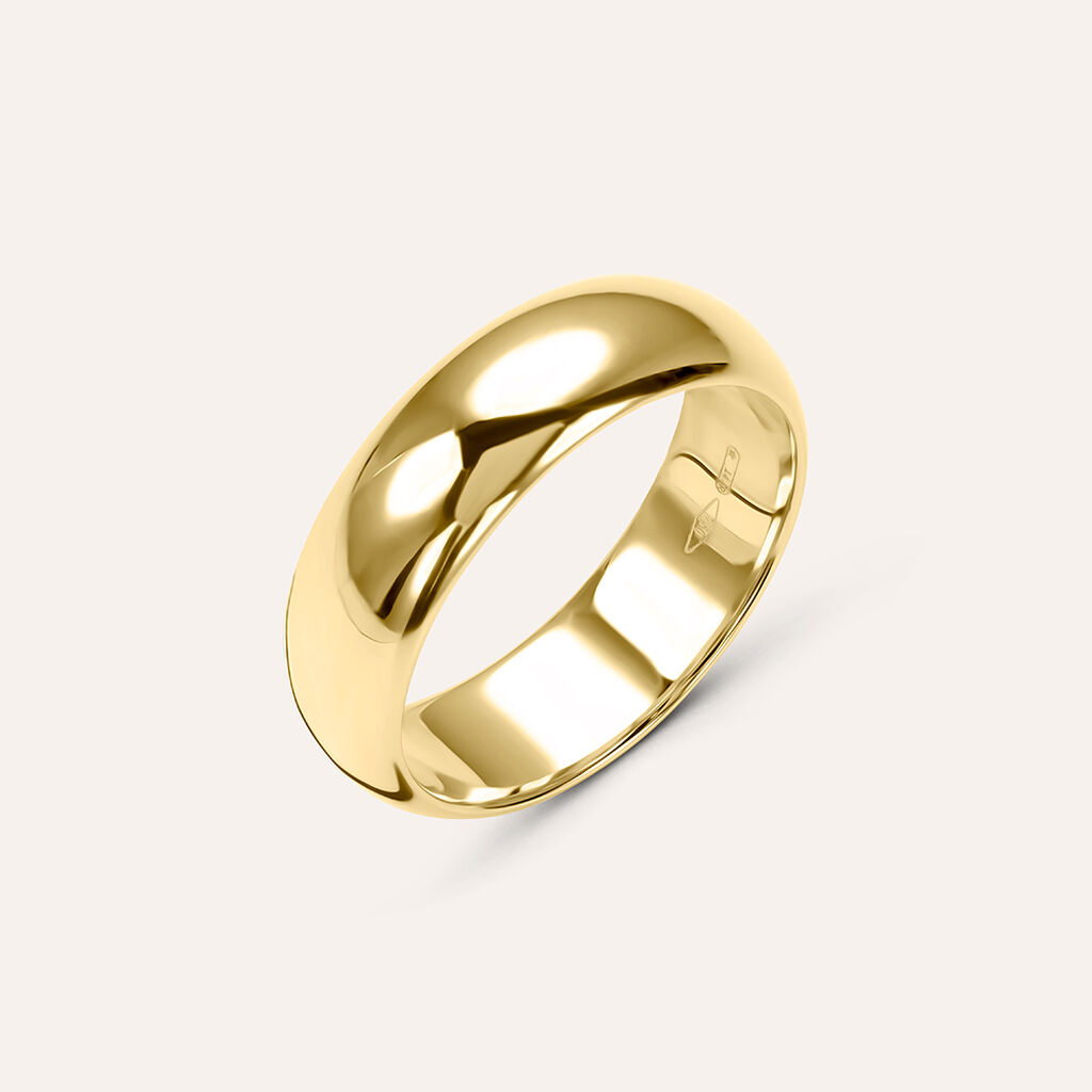 Fede Mantovana Leggera 6 mm Oro Giallo - Anelli con Incisione Unisex | Stroili