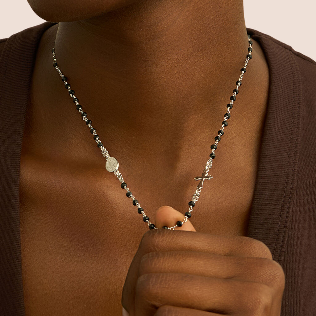 Collana Rosario Silver Soul Argento Rodiato Cristallo - Collane Rosario Donna | Stroili
