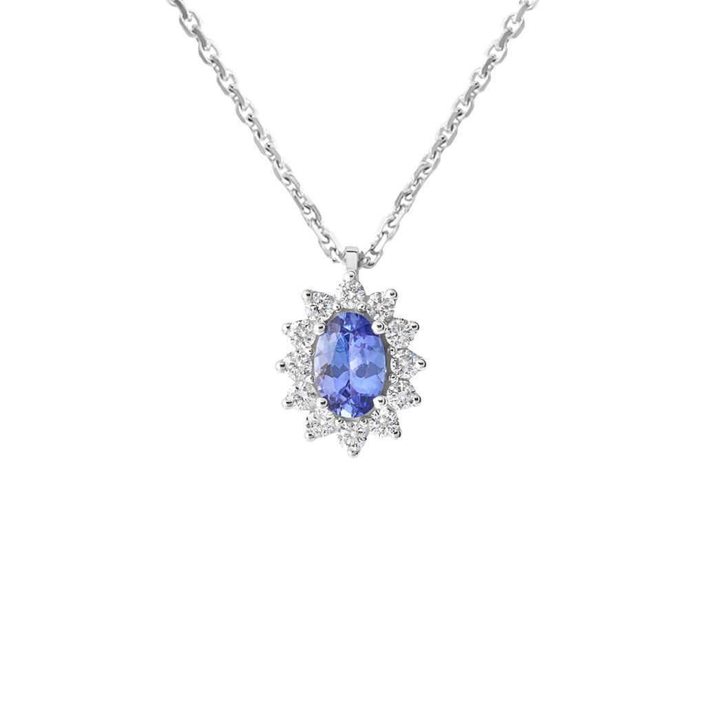 Collana Jasmine Oro Bianco Tanzanite Diamante - Collane Donna | Stroili