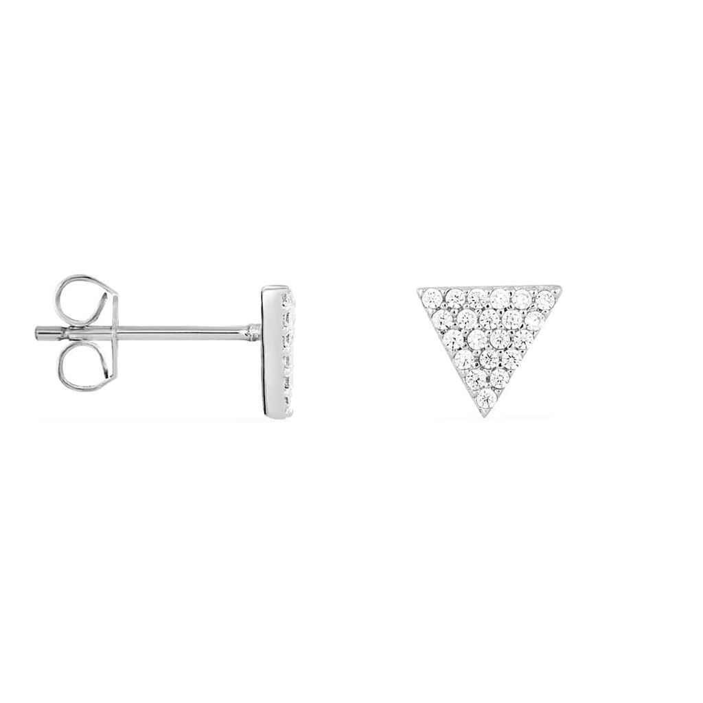 Orecchini Lobo Silver Shine Argento Rodiato Cubic Zirconia - Orecchini a Lobo Donna | Stroili