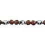 Bracciale in corda pietre e acciaio bicolore
