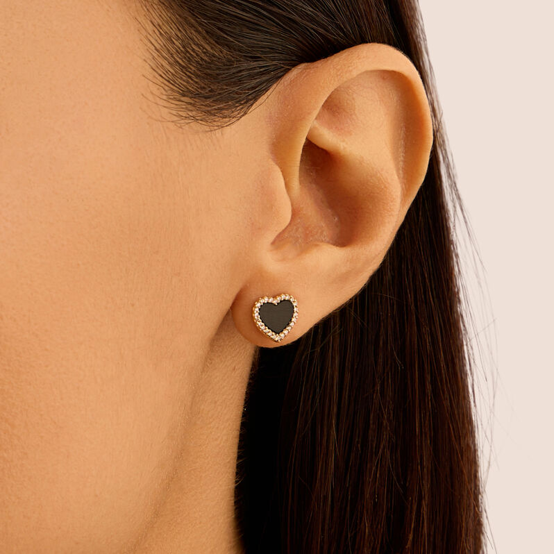 Orecchini Lobo Beverly Oro Giallo Onice Cubic Zirconia - Orecchini a Lobo Donna | Stroili