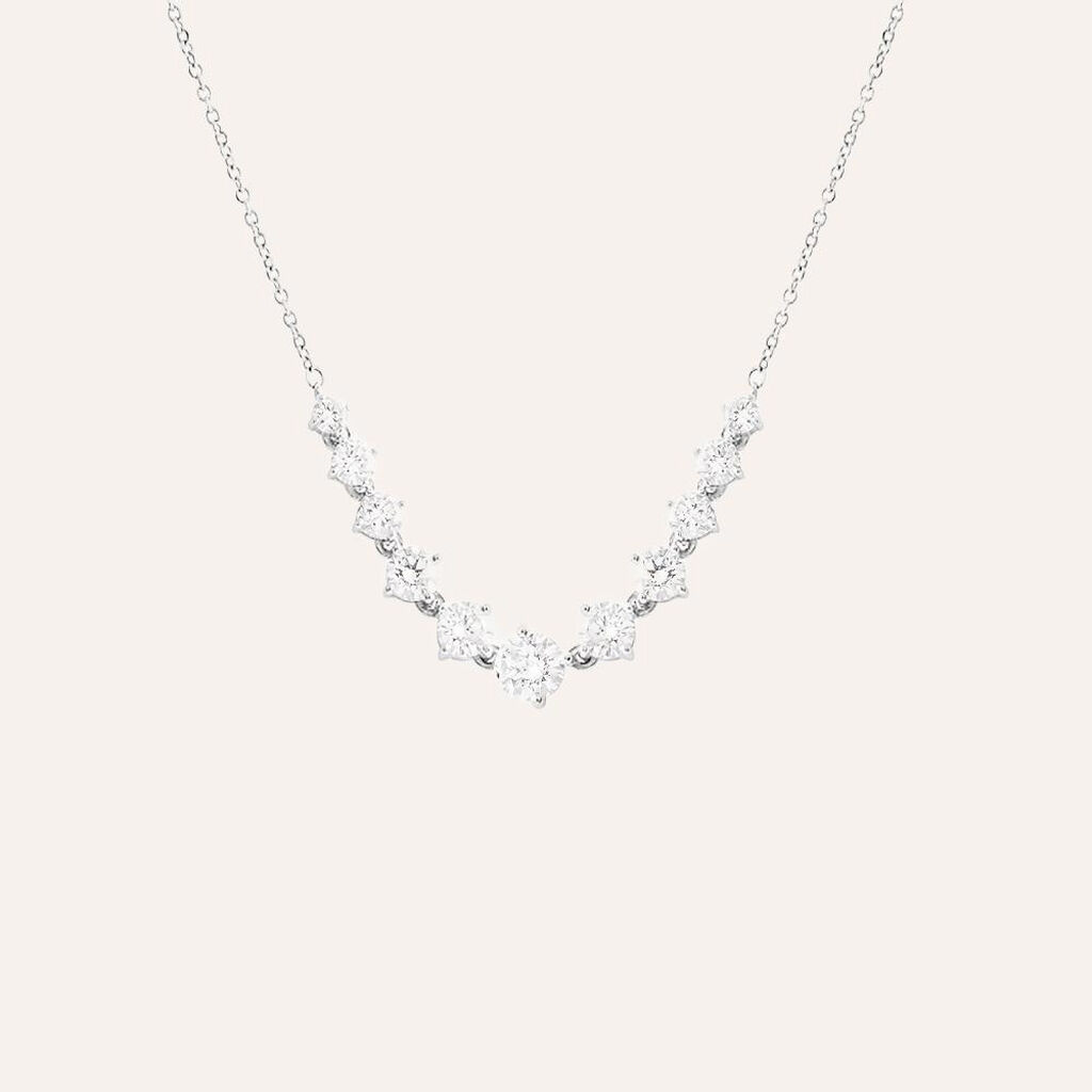 Collana Diamade Oro Bianco Diamante Lab-Grown