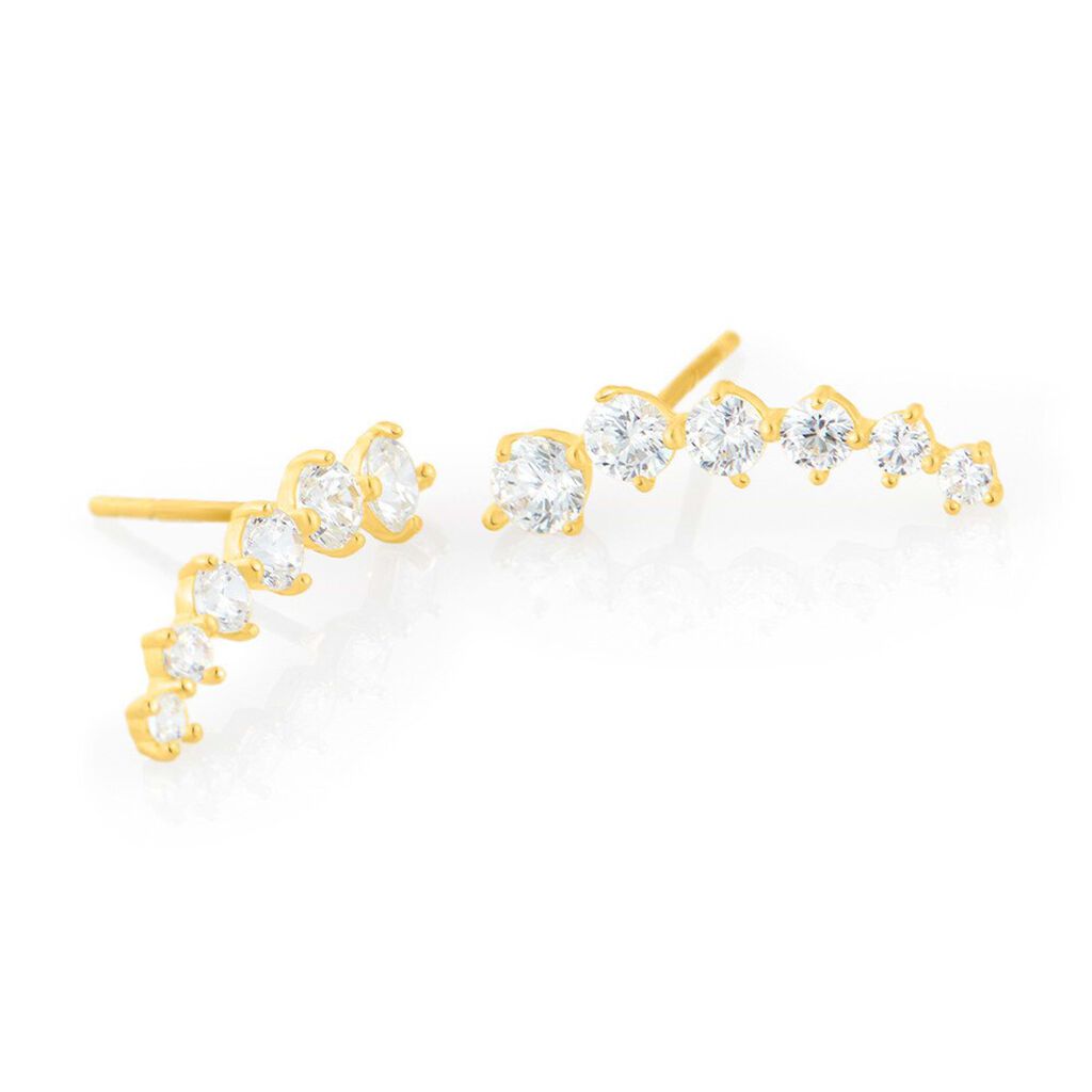 Orecchini Lobo Bon Ton Oro Giallo Cubic Zirconia - Orecchini a Lobo Donna | Stroili