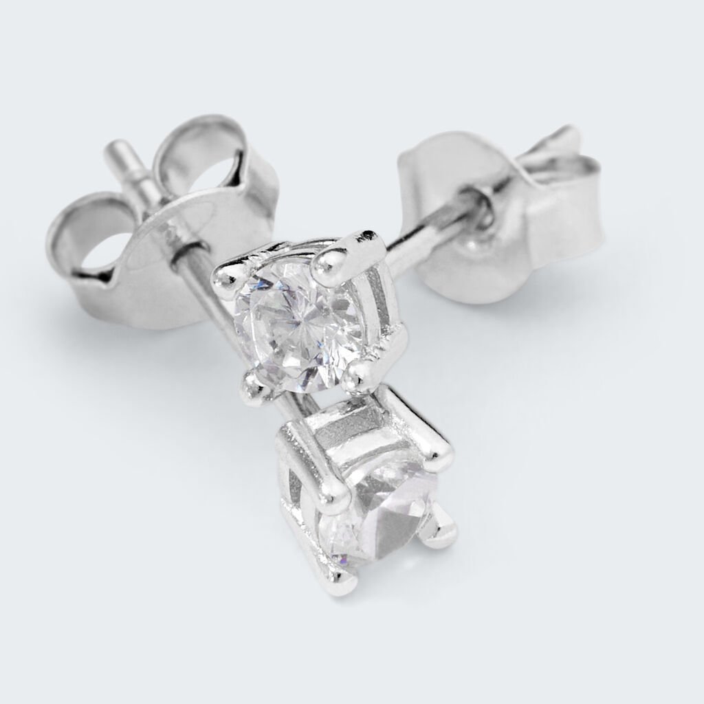 Orecchini Lobo Punto Luce Silver Elegance Argento Rodiato Cubic Zirconia - Orecchini a Lobo Donna | Stroili