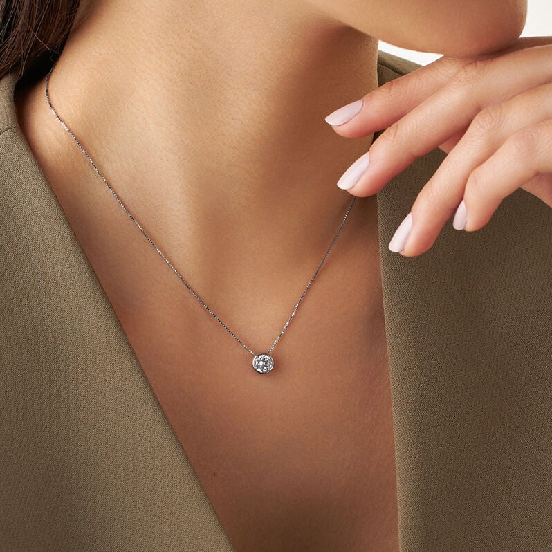 Collana Punto Luce Silver Elegance Argento Rodiato Cubic Zirconia - Collane Punto Luce Donna | Stroili