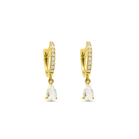 Orecchini A Cerchio Amélie Oro Giallo Ametista Cubic Zirconia - Orecchini a Cerchio Donna | Stroili