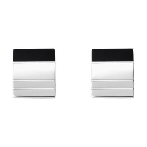 Gemelli Man Code Acciaio Bicolore Bianco / Nero - Gioielli Uomo | Stroili