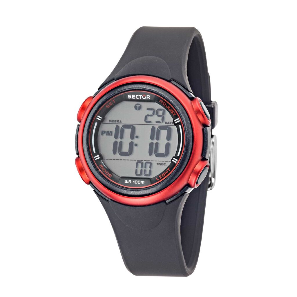 Solo tempo digitatele Street Fashion con cinturino in gomma nero