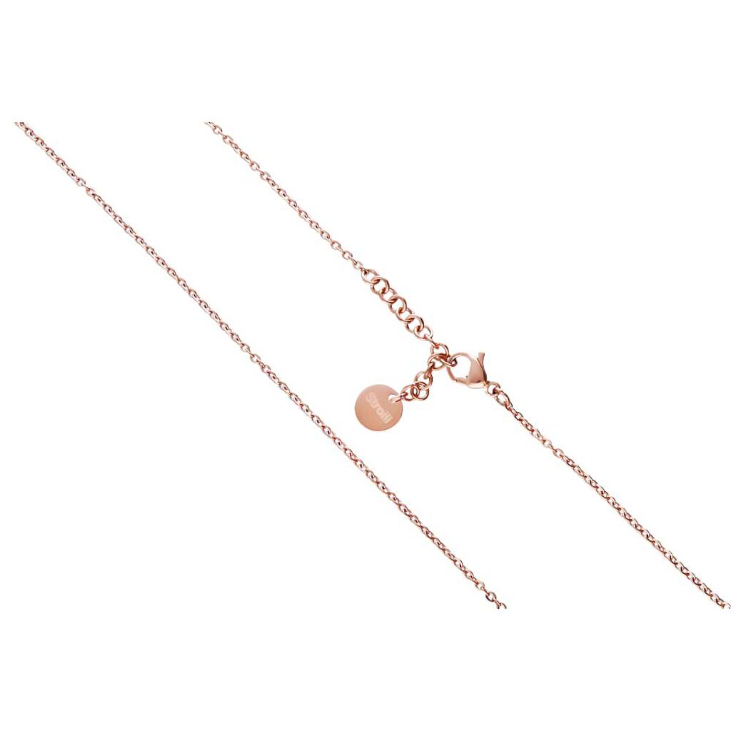 Girocollo con charm fiore rosa in acciaio rosato e strass - Collane Donna | Stroili