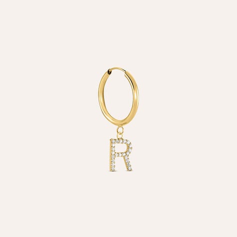 Mono Orecchino A Cerchio Toujours Oro Giallo Cubic Zirconia - Mono Orecchino Donna | Stroili