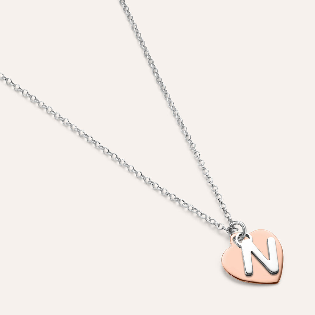 Collana Silver Collection Argento Bicolore Bianco / Rosa