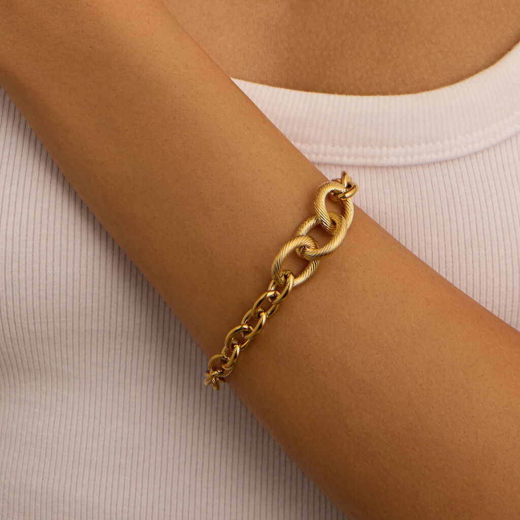 Bracciale Lady Code Acciaio Dorato - Bracciali Donna | Stroili
