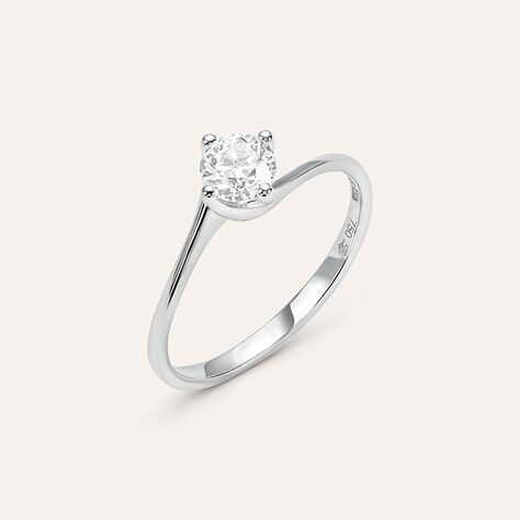 Anello Solitario Valentino Firmamenti Oro Bianco Diamante - Anelli con Pietre Donna | Stroili