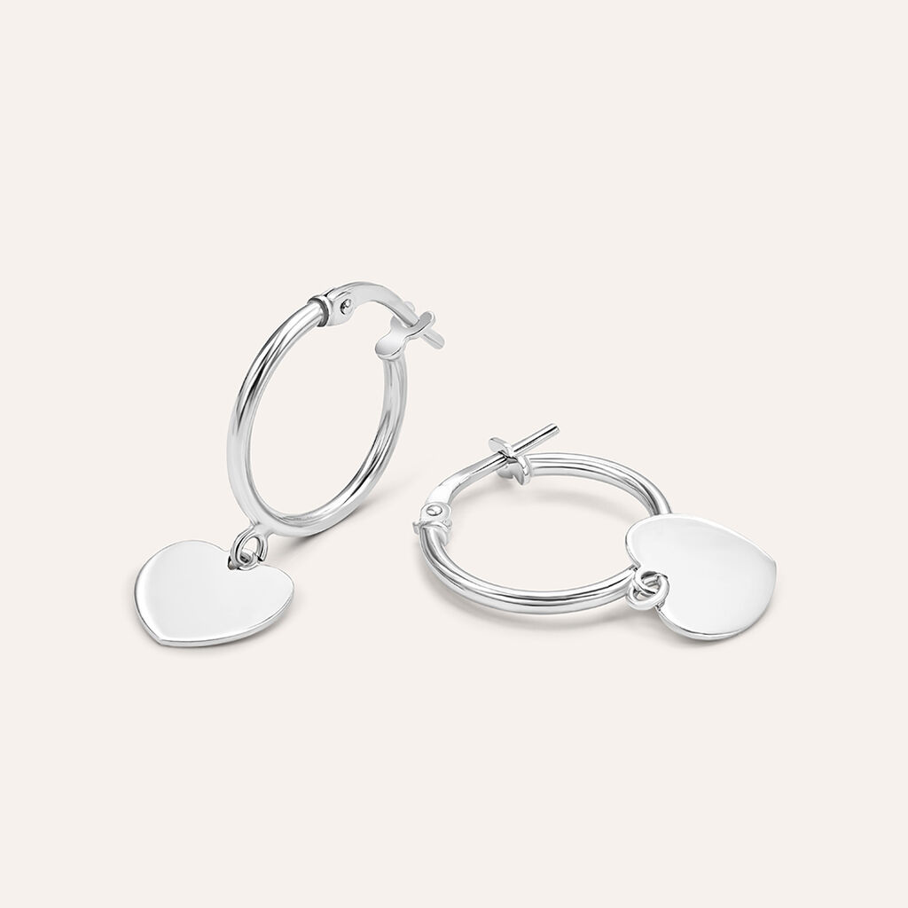 Orecchini A Cerchio Silver Collection Argento Rodiato