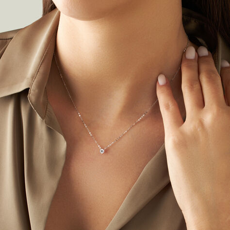 Collana Punto Luce Claire Oro Bianco Cubic Zirconia - Collane Punto Luce Donna | Stroili