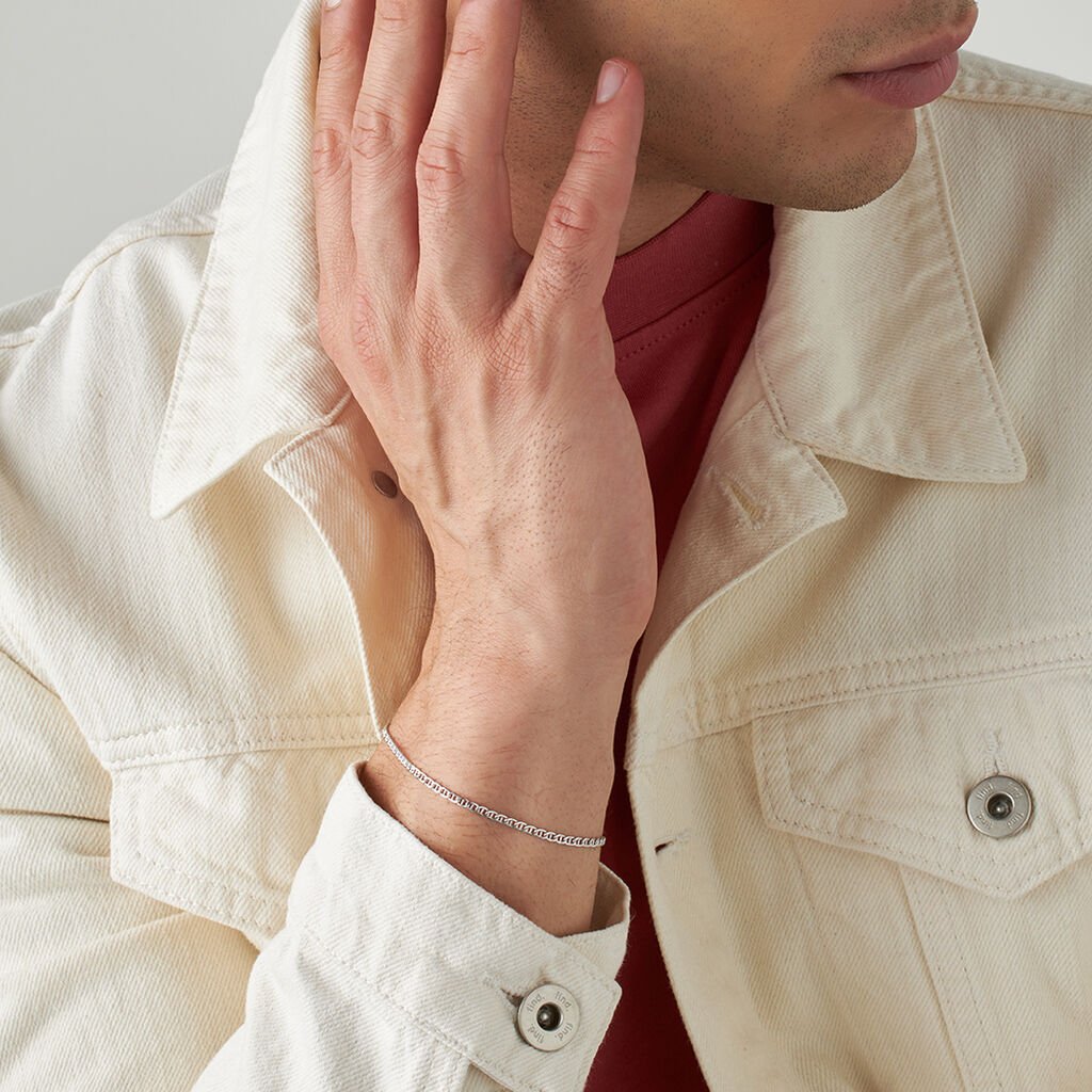 Bracciale Catena L'homme Or Oro Bianco - Bracciali Uomo | Stroili