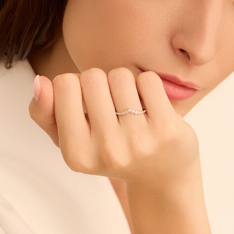 Anello Fedina Sophia Oro Bianco Diamante - Anelli con Pietre Donna | Stroili